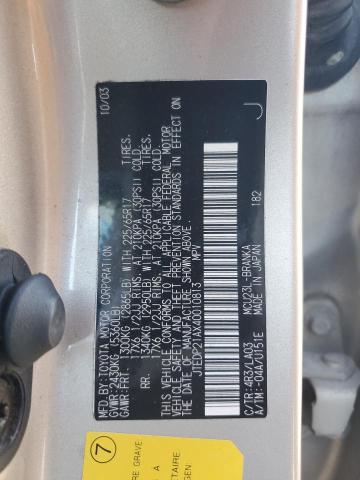 JTEDP21AX40010813 - 2004 TOYOTA HIGHLANDER BASE Dorado foto 13