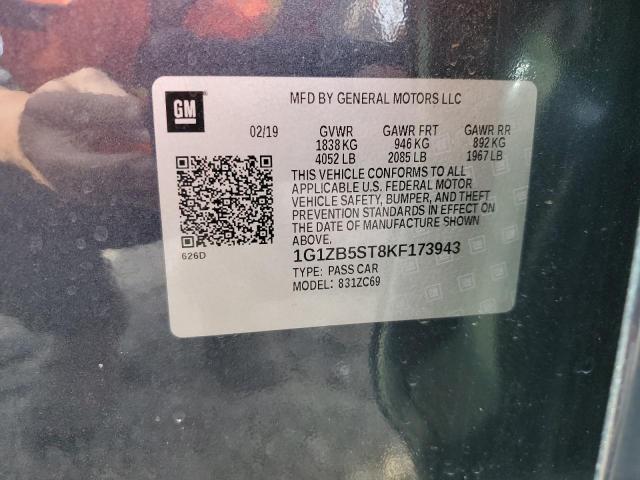 1G1ZB5ST8KF173943 - 2019 CHEVROLET MALIBU LS Grau Foto 12