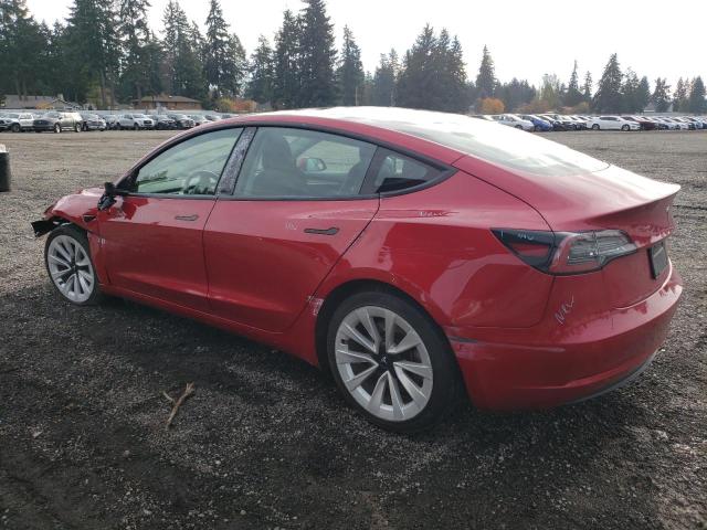 5YJ3E1EA9NF290382 - 2022 TESLA MODEL 3 RED photo 2
