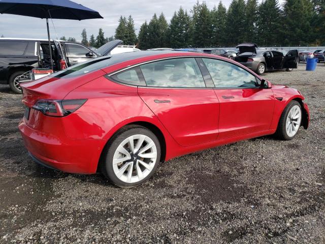 5YJ3E1EA9NF290382 - 2022 TESLA MODEL 3 RED photo 3