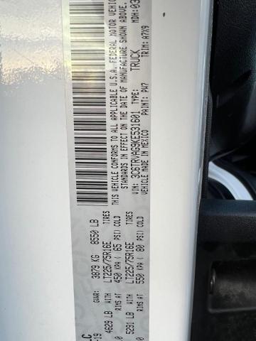 3C6TRVAG9KE531601 - 2019 RAM PROMASTER 1500 STANDARD 白色 照片 10