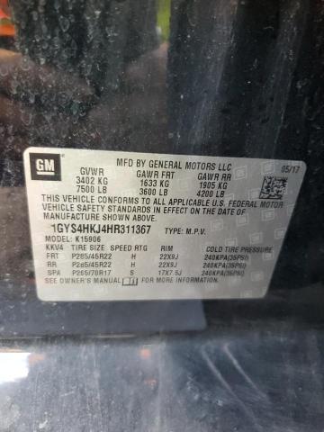 1GYS4HKJ4HR311367 - 2017 CADILLAC ESCALADE ESV LUXURY Czarny zdjęcie 13