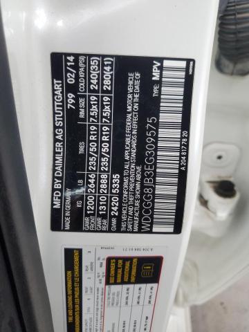 WDCGG8JB3EG309575 - 2014 MERCEDES-BENZ GLK 350 4MATIC WHITE photo 13