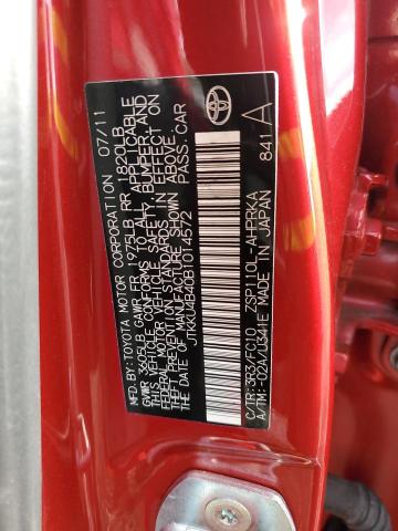 JTKKU4B40B1014572 - 2011 TOYOTA SCION XD 红色 照片 12