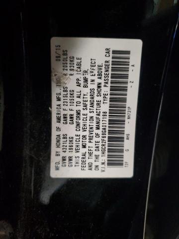 1HGCR2F69GA017198 - 2016 HONDA ACCORD SPORT BLACK photo 12