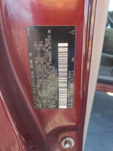 5TBRU34145S446553 - 2005 TOYOTA TUNDRA ACCESS CAB SR5 BURGUNDY photo 12