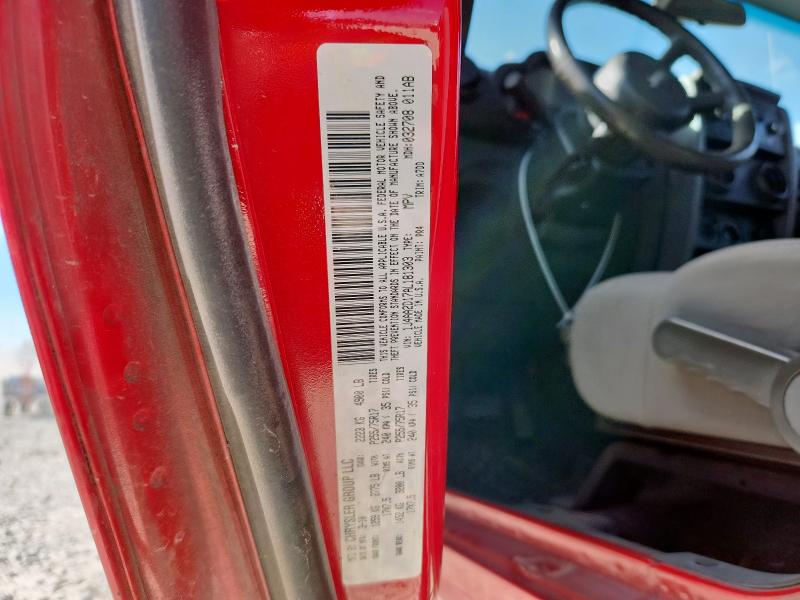 1J4AA2D17AL181303 - 2010 JEEP WRANGLER SPORT RED photo 12