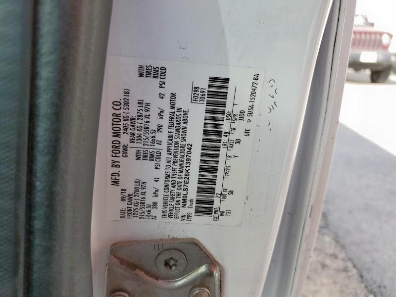 NM0LS7E28K1397042 - 2019 FORD TRANSIT CO XL თეთრი ფოტო 13