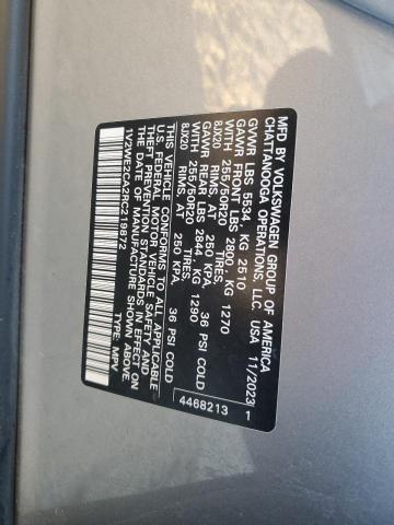 1V2WE2CA2RC219872 - 2024 VOLKSWAGEN ATLAS CROS SE Argent photo 13