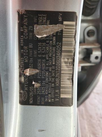 KM8JN12D36U346052 - 2006 HYUNDAI TUCSON GLS TEAL photo 13