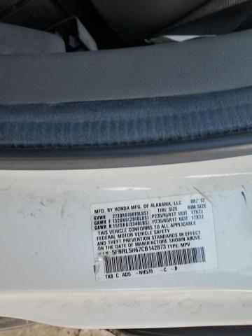 5FNRL5H67CB142873 - 2012 HONDA ODYSSEY EXL WHITE photo 14