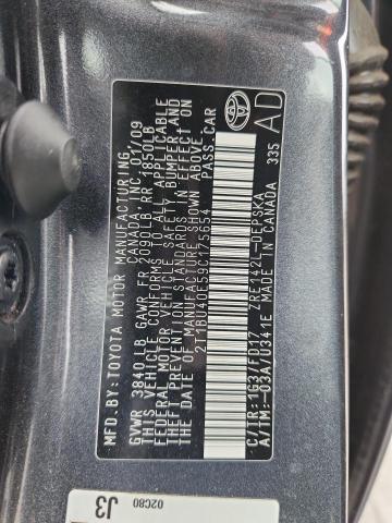 2T1BU40E59C175654 - 2009 TOYOTA COROLLA BASE Grafit foto 12