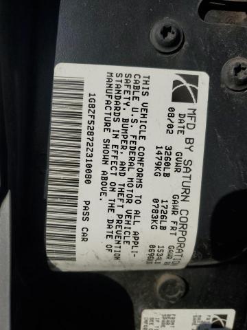 1G8ZF52872Z310080 - 2002 SATURN SL SILVER photo 12