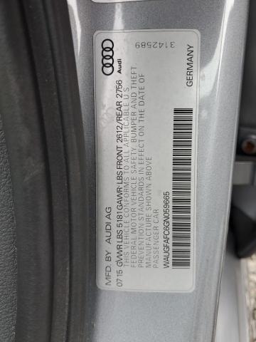 WAUGFAFC6GN059665 - 2016 AUDI A6 PREMIUM PLUS GRAY photo 12