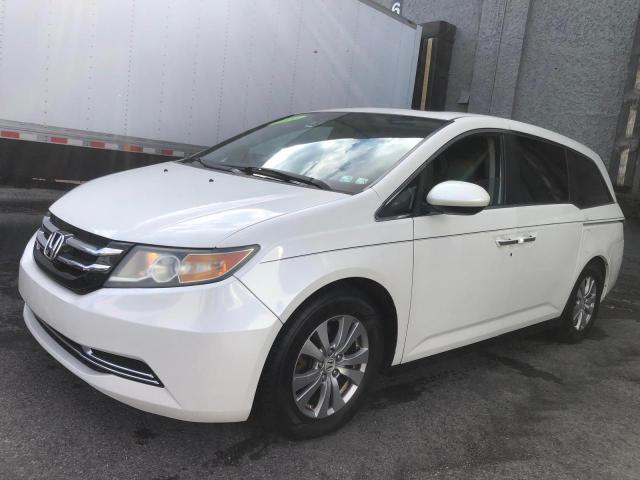 5FNRL5H60EB112388 - 2014 HONDA ODYSSEY EXL WHITE photo 2