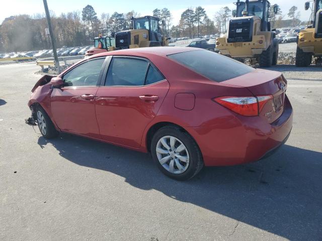 2T1BURHE2FC447736 - 2015 TOYOTA COROLLA L RED photo 2