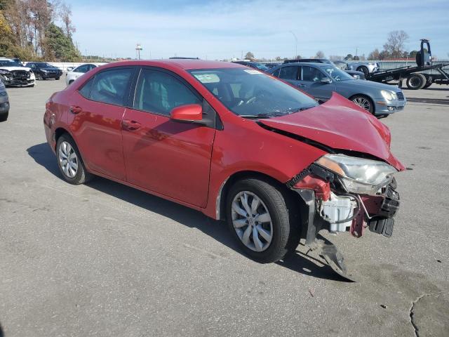 2T1BURHE2FC447736 - 2015 TOYOTA COROLLA L RED photo 4