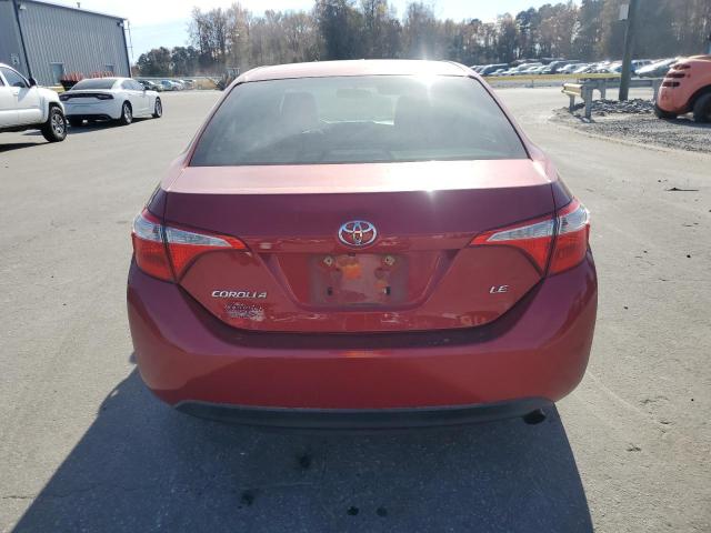 2T1BURHE2FC447736 - 2015 TOYOTA COROLLA L RED photo 6