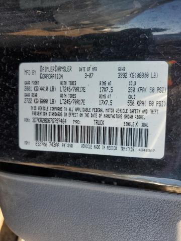 3D7KR28D67G797464 - 2007 DODGE RAM 2500 ST BLACK photo 13