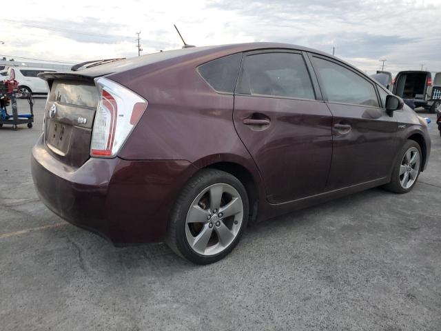 JTDKN3DU5D5609828 - 2013 TOYOTA PRIUS MAROON photo 3