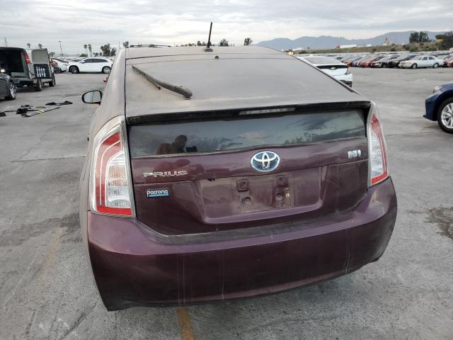 JTDKN3DU5D5609828 - 2013 TOYOTA PRIUS MAROON photo 6