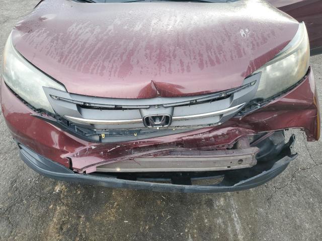 5J6RM3H33CL045247 - 2012 HONDA CR-V LX BURGUNDY photo 12