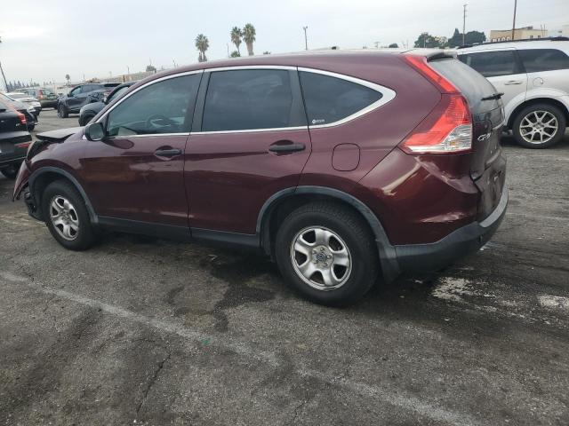 5J6RM3H33CL045247 - 2012 HONDA CR-V LX BURGUNDY photo 2