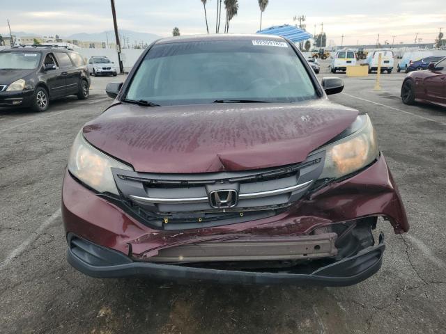 5J6RM3H33CL045247 - 2012 HONDA CR-V LX BURGUNDY photo 5