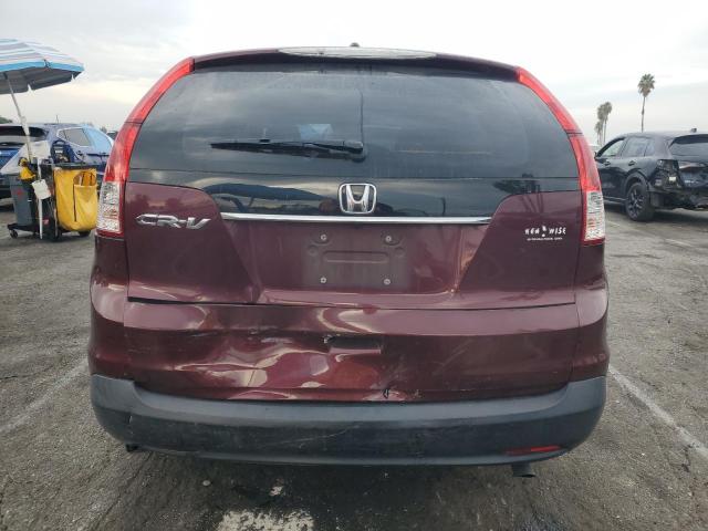 5J6RM3H33CL045247 - 2012 HONDA CR-V LX BURGUNDY photo 6