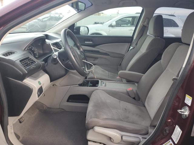 5J6RM3H33CL045247 - 2012 HONDA CR-V LX BURGUNDY photo 7