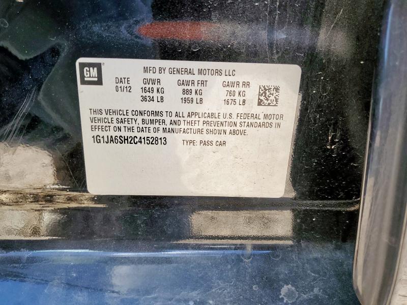 1G1JA6SH2C4152813 - 2012 CHEVROLET SONIC LS BLACK photo 13