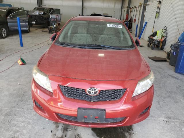 JTDBL40E09J012577 - 2009 TOYOTA COROLLA BASE RED photo 5