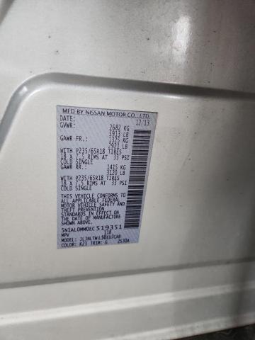 5N1AL0MM0EC519351 - 2014 INFINITI QX60 SILVER photo 13