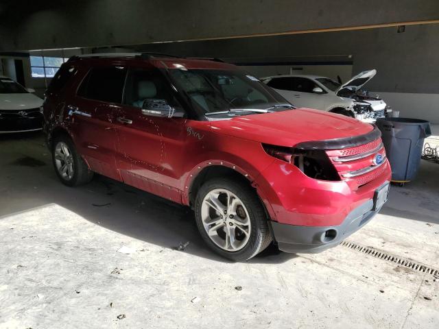 1FM5K8F83EGB96733 - 2014 FORD EXPLORER LIMITED RED photo 4