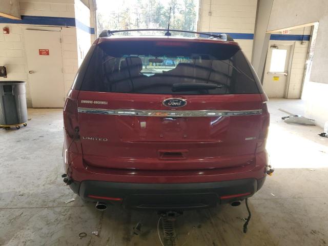 1FM5K8F83EGB96733 - 2014 FORD EXPLORER LIMITED RED photo 6