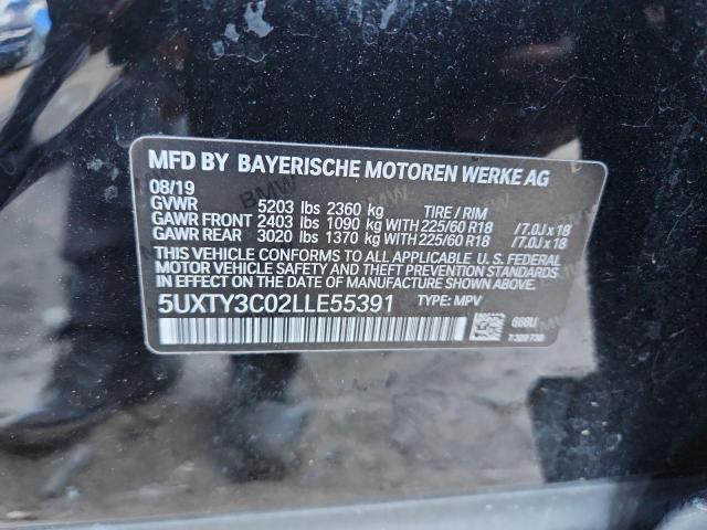 5UXTY3C02LLE55391 - 2020 BMW X3 SDRIVE30I GRAY photo 13