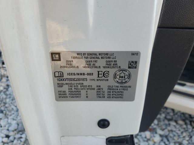 1GKKVTED3CJ301873 - 2012 GMC ACADIA DENALI WHITE photo 13