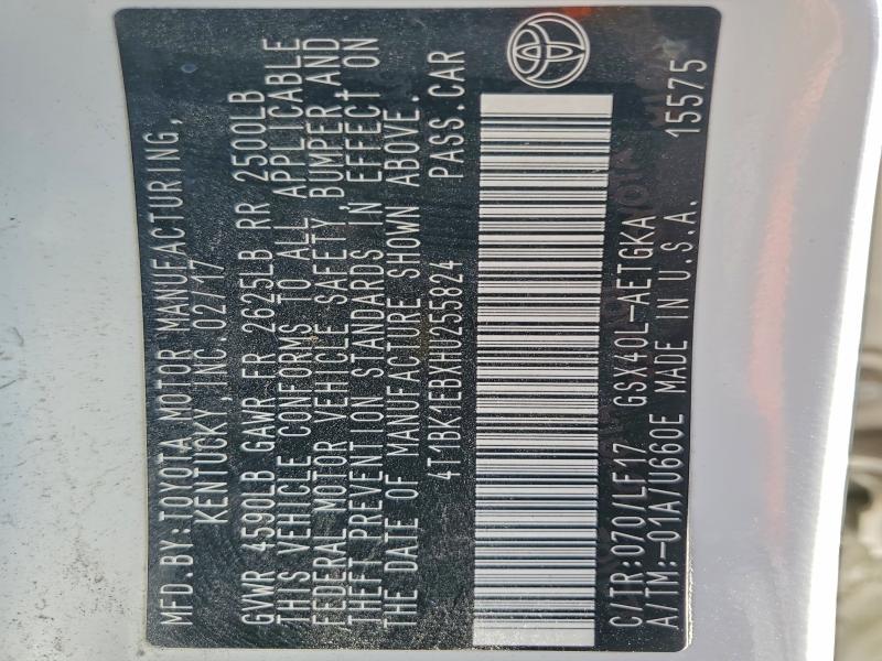 4T1BK1EBXHU255824 - 2017 TOYOTA AVALON XLE WHITE photo 13