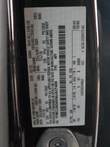 1FMCU9G6XNUA37469 - 2022 FORD ESCAPE SE შავი ფოტო 13