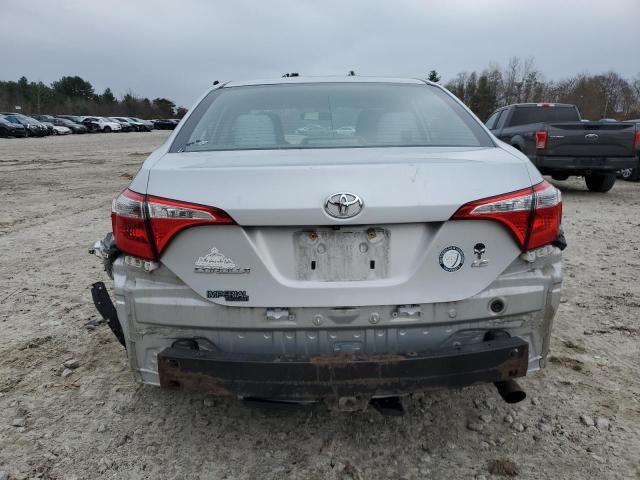 2T1BURHE6FC293676 - 2015 TOYOTA COROLLA L SILVER photo 6