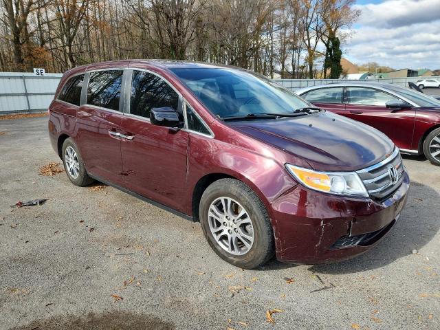 5FNRL5H63DB079370 - 2013 HONDA ODYSSEY EXL BURGUNDY photo 4