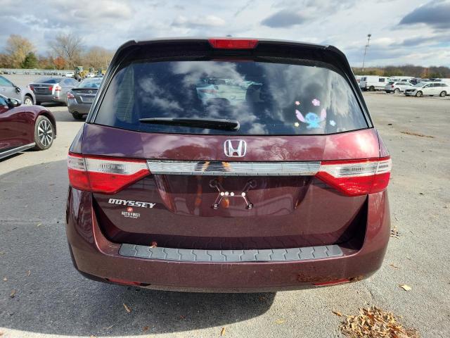 5FNRL5H63DB079370 - 2013 HONDA ODYSSEY EXL BURGUNDY photo 6