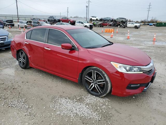 1HGCR2F5XGA248330 - 2016 HONDA ACCORD SPORT RED photo 4