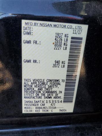 1N4AL3AP7JC153554 - 2018 NISSAN ALTIMA 2.5 BLACK photo 12