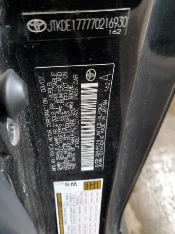 JTKDE177770216930 - 2007 TOYOTA SCION TC BLUE photo 12