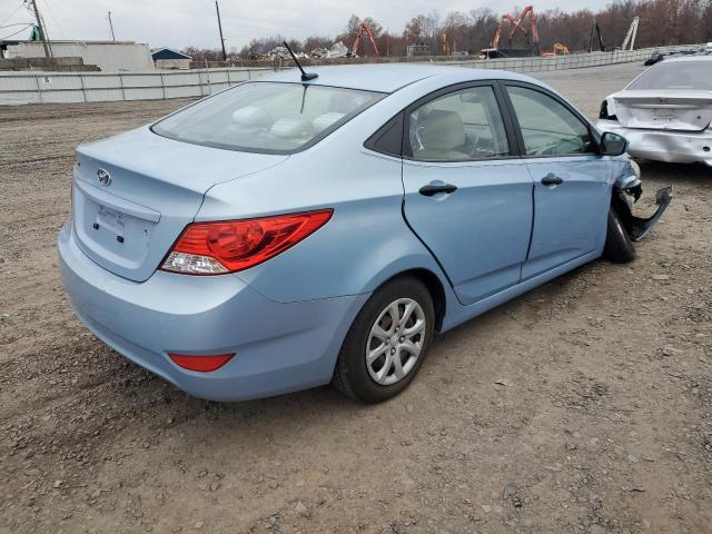 KMHCT4AE1CU052655 - 2012 HYUNDAI ACCENT GLS BLUE photo 3