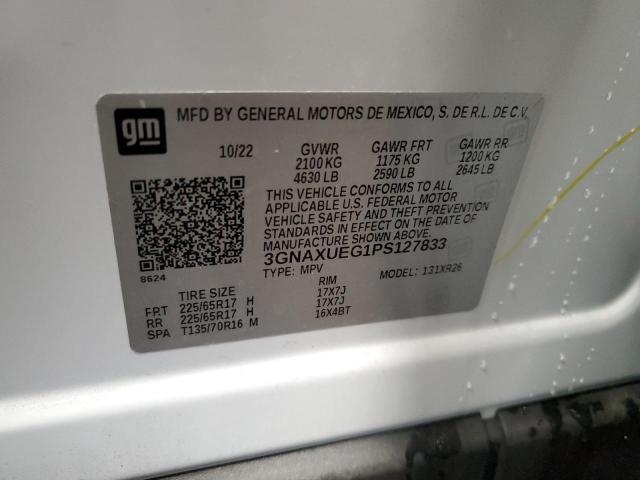 3GNAXUEG1PS127833 - 2023 CHEVROLET EQUINOX LT 白色 照片 13