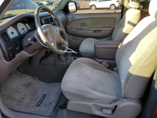 5TEWN72N01Z726049 - 2001 TOYOTA TACOMA XTRACAB წითელი ფოტო 7