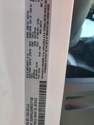 3C6MRVJG9ME577193 - 2021 RAM PROMASTER 3500 HIGH Білий фото 13