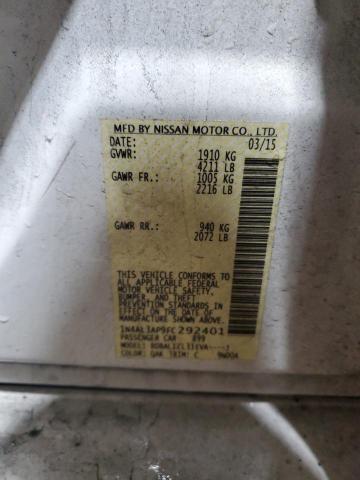 1N4AL3AP9FC292401 - 2015 NISSAN ALTIMA 2.5 白色 照片 12